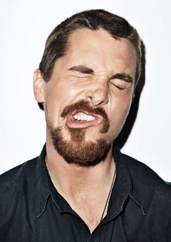 Christian Bale funny face
