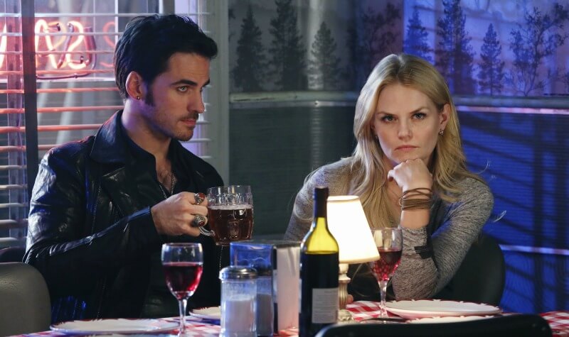 ONCE UPON A TIME Heroes and Villains 4x12 Colin ODonoghue as Captain Hook, Jennifer Morrison as Emma Swan (ABC)