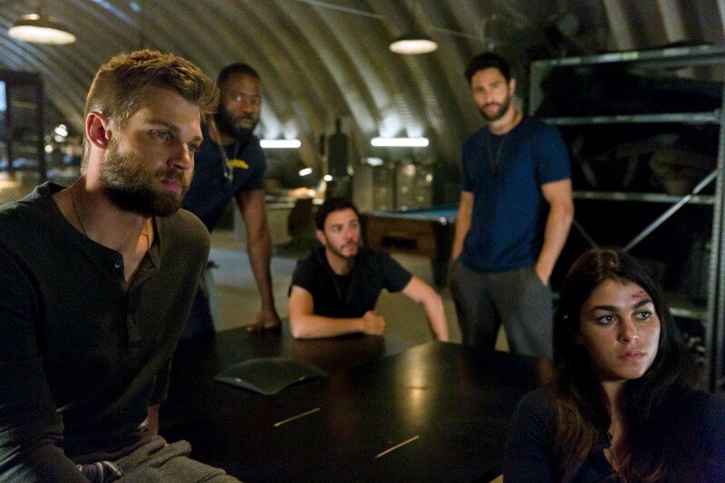 THE BRAVE Grounded 1x11 Mike Vogel as Adam Dalton Demetrius Grosse as Ezekiel Preach Hadi Tabbal as Amir Al Raisani Noah Mills as Joseph McGuire Natacha Karam as Jasmine Jaz UniversalNBC